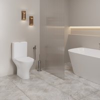 Унитаз напольный Lauter W224 2110224 + гигиенический душ Mist 21TZ221CH (горизонтальный выпуск)