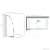 Душевая стенка RGW WA-006 351000608-11 80 (хром/прозрачное стекло)