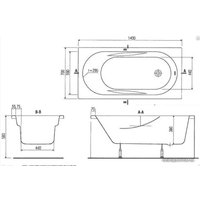 Ванна Cersanit Mito Red 140x70 (с ножками) TS301-003