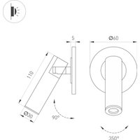 Спот Arlight SP-READER-NB-R60-3W Warm3000 GD 20deg 053095