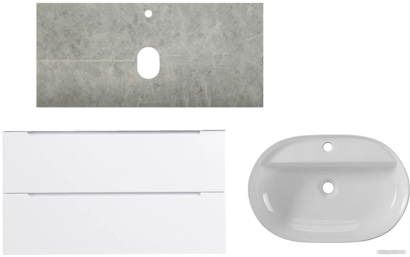 BelBagno Тумба с умывальником Etna 100 ETNA100BL-KEPMGL-1346-SET