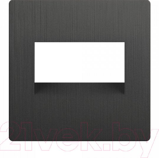 Накладка для компьютерной/телефонной розетки Werkel WL04-RJ45+RJ45-CP a046603 (графит рифленый)