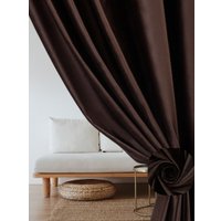Комплект штор Soft Lines Бархат 9102G-E11 (300x240, шоколад)