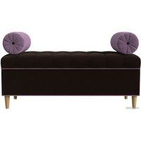 Банкетка Лига диванов Глория 113680 (микровельвет коричневый/сиреневый/сиреневый)