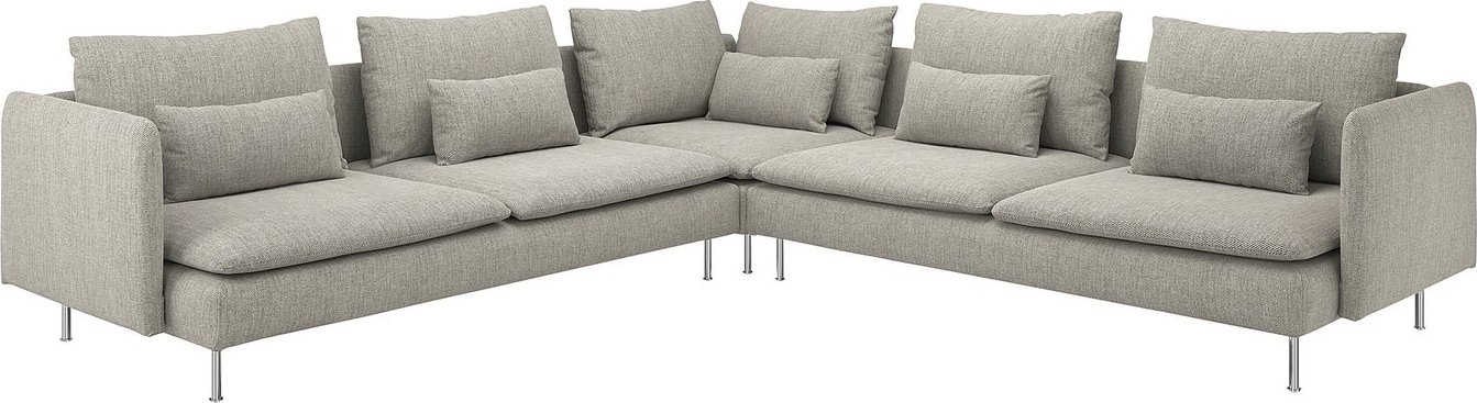 Угловой диван Ikea Soderhamn Viarp бежевый/коричневый s39305892