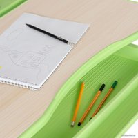 Парта Anatomica Avgusta + стул + выдвижной ящик + светильник + подставка (клен/зеленый)