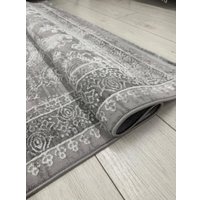 Ковер для жилой комнаты Radjab Carpet Афина Прямоугольник 9008A 12788RK (1.6x2.3, Grey/Cream)