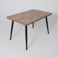 Кухонный стол Мамадома Borg radial-120 раздвижной 120-160х80 (дуб веллингтон/черный)