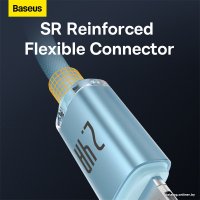 Кабель Baseus Crystal Shine USB Type-A - Lightning (2 м, голубой)
