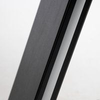 Кухонный стол Аврора Дрезден 130-161.5x80 (камень черный/черный)