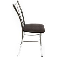 Стул ВВР Трилогия (шоколад крокодил/хром, экокожа)