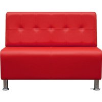 Диван Brioli РудиР двухместный (экокожа, L19 красный)