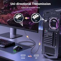 Кабель Ugreen DP115 80397 DisplayPort - HDMI (2 м, черный)