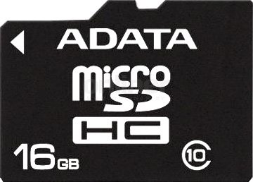 

Карта памяти ADATA microSDHC (Class 10) 16GB + SD-адаптер (AUSDH16GCL10-RA1)