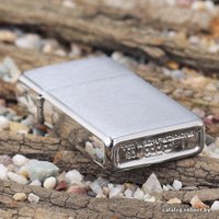 Зажигалка Zippo Slim 1600 Brushed Chrome 1600-000409