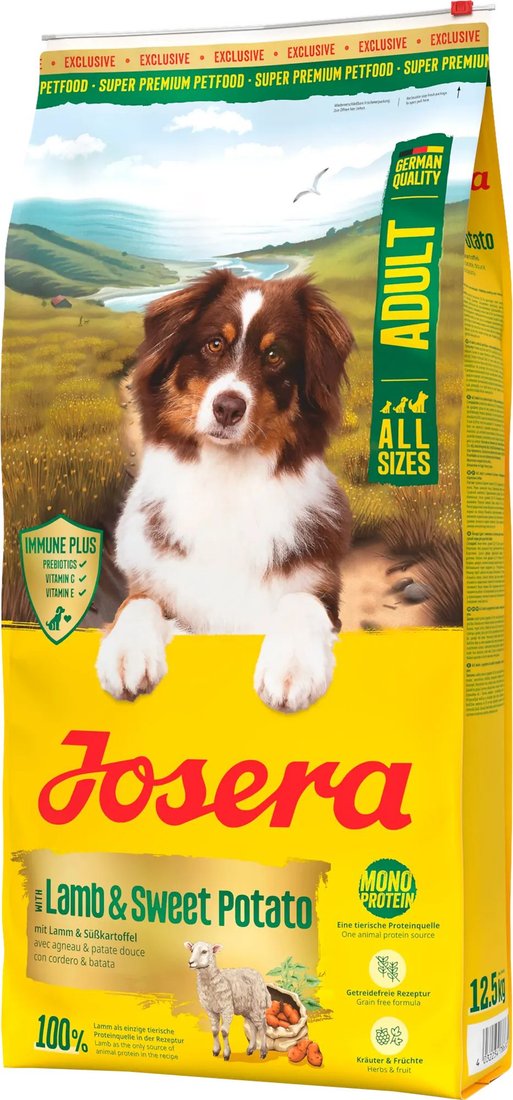 

Сухой корм для собак Josera Adult with Lamb&Sweet Potato 12.5 кг