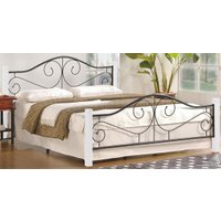 Кровать Halmar Violetta 160x200 (белый/черный)
