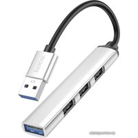 USB-хаб Hoco HB26 (серебристый)