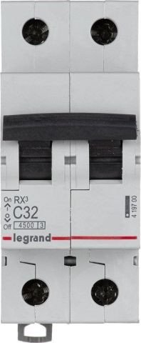 

Выключатель автоматический Legrand RX3 4.5ka 32а 2п C 419700