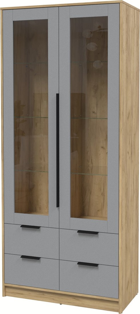 

Шкаф-витрина Интерлиния Концепт КТ-ШВ2 (серебро/дуб золотой)