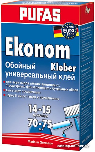 Клей для обоев Pufas Эконом Euro 3000 универсальный (500 г)