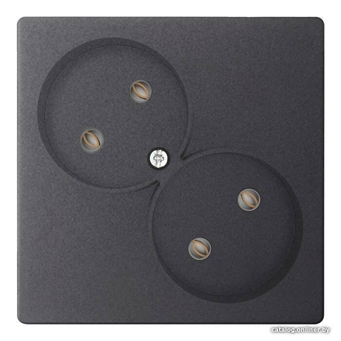 Розетка Simon 2450457-038 (графит)