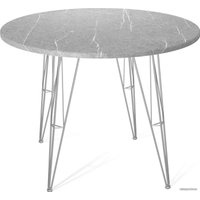 Кухонный стол Sheffilton SHT-TU10/TT 90 (хром лак/серый мрамор)