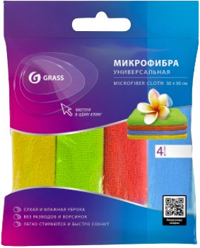 

Салфетка хозяйственная Grass Микрофибра IT-0582 4 шт