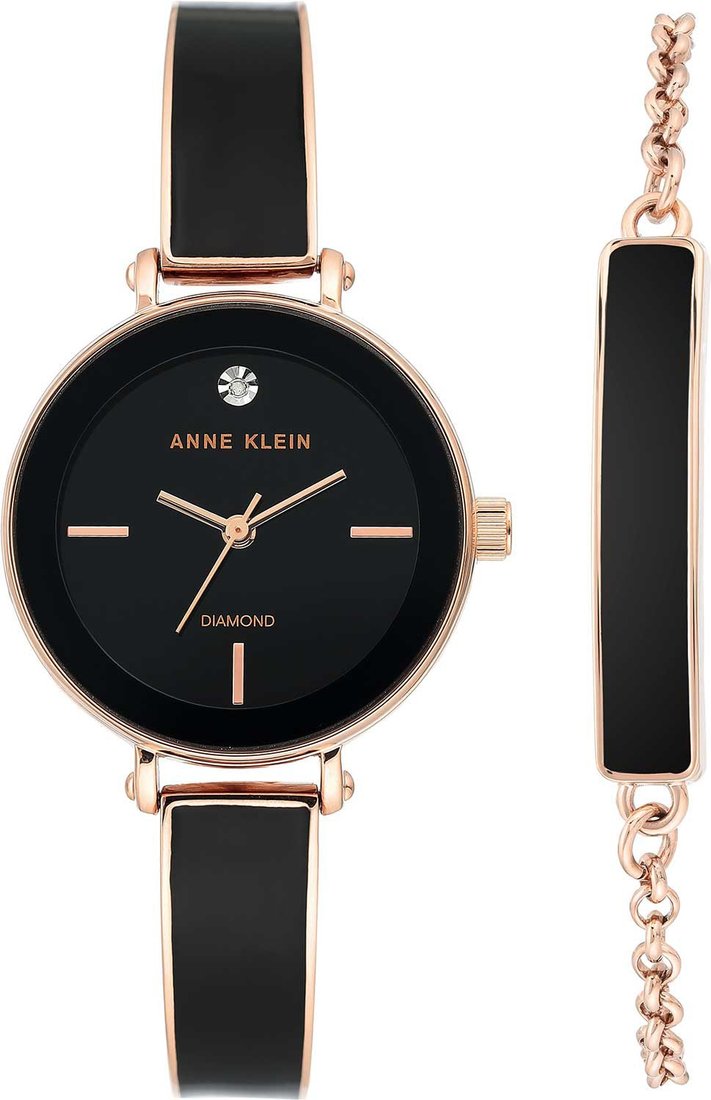 

Наручные часы с украшением Anne Klein 3620BKST