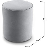 Пуфик Mio Tesoro 132 (серый Velutto 51)