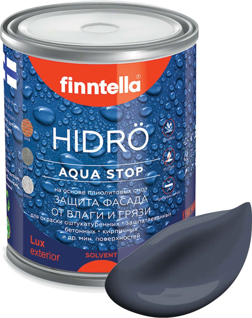 

Краска Finntella Hidro Monsuuni F-14-1-1-FL045 0.9 л (серый)