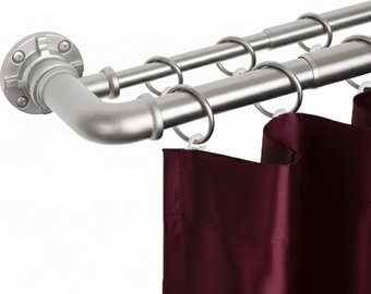 Карниз для штор UG Home Раздвижной 2-рядный 2КР-153-360-ЧО (черное олово, 1.53-3.6м)