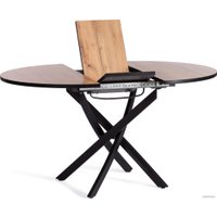 Кухонный стол TetChair Manzana 100x100+30x75 (дуб вотан/черный)