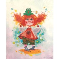 Набор для создания поделок/игрушек Волшебная мастерская Мозаика из пайеток на холсте № 2 Проказница МХ-30