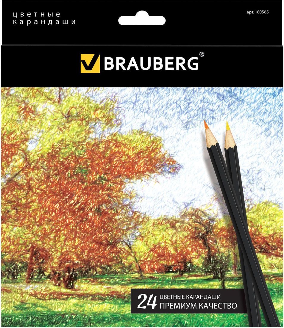 

Набор цветных карандашей BRAUBERG Artist line 180565 (24 шт.)