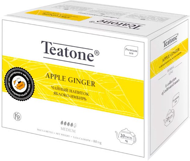 

Фруктовый чай Teatone Apple Ginger - Яблоко Имбирь 20 шт