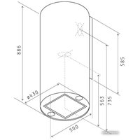 Кухонная вытяжка Jetair Pipe BL/A/43 (PRF0099229)