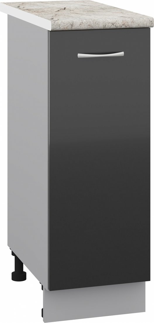 

Шкаф напольный Кортекс-мебель Корнелия Лира НШ30р (черный/марсель)