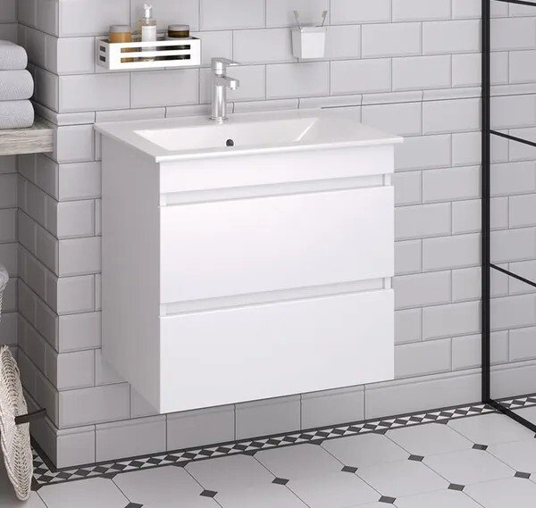 

Runo Тумба под умывальник Манхэттен 65 (подвесная, белый)