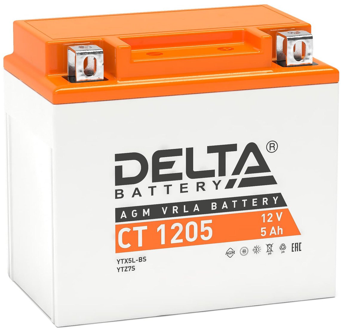 

Мотоциклетный аккумулятор Delta CT 1205 (5 А·ч)