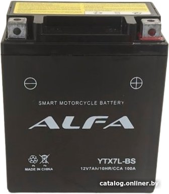 Мотоциклетный аккумулятор ALFA YTX7L-BS (7 А·ч)