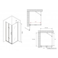 Душевой уголок Abber Zart AG08070P-S81