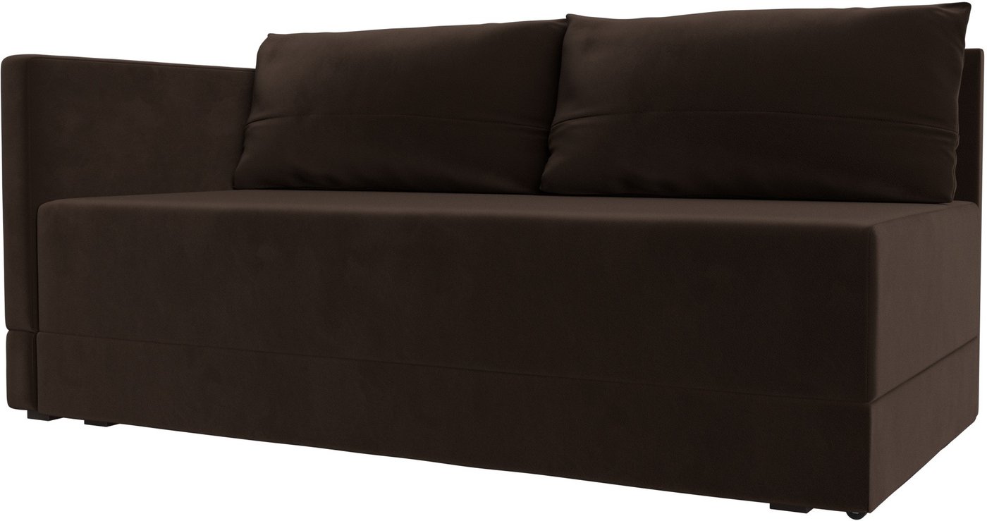 

Тахта Лига диванов Никас левый 118408L (микровельвет, коричневый)