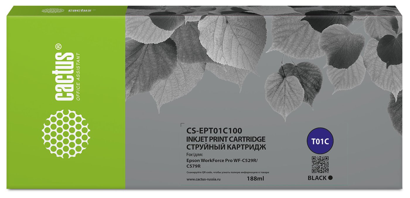 

Картридж CACTUS CS-EPT01C100 (аналог Epson T01C1)
