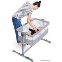 Приставная детская кроватка KinderKraft Neste Air (grey light melange)