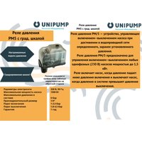 Датчик давления Unipump РМ/5 с град.шкалой и вращающейся гайкой 21682