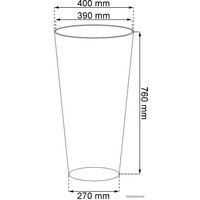 Кашпо Prosperplast Tubus Slim 400 DTUS400-S433 (графит)