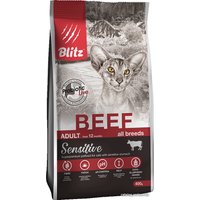 Сухой корм для кошек Blitz Sensitive Beef Adult All Breeds (с говядиной) 400 г