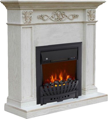 

Каминокомплект Smolcom Verona STD-ASP с Aspen Black (белый дуб, патина золото)
