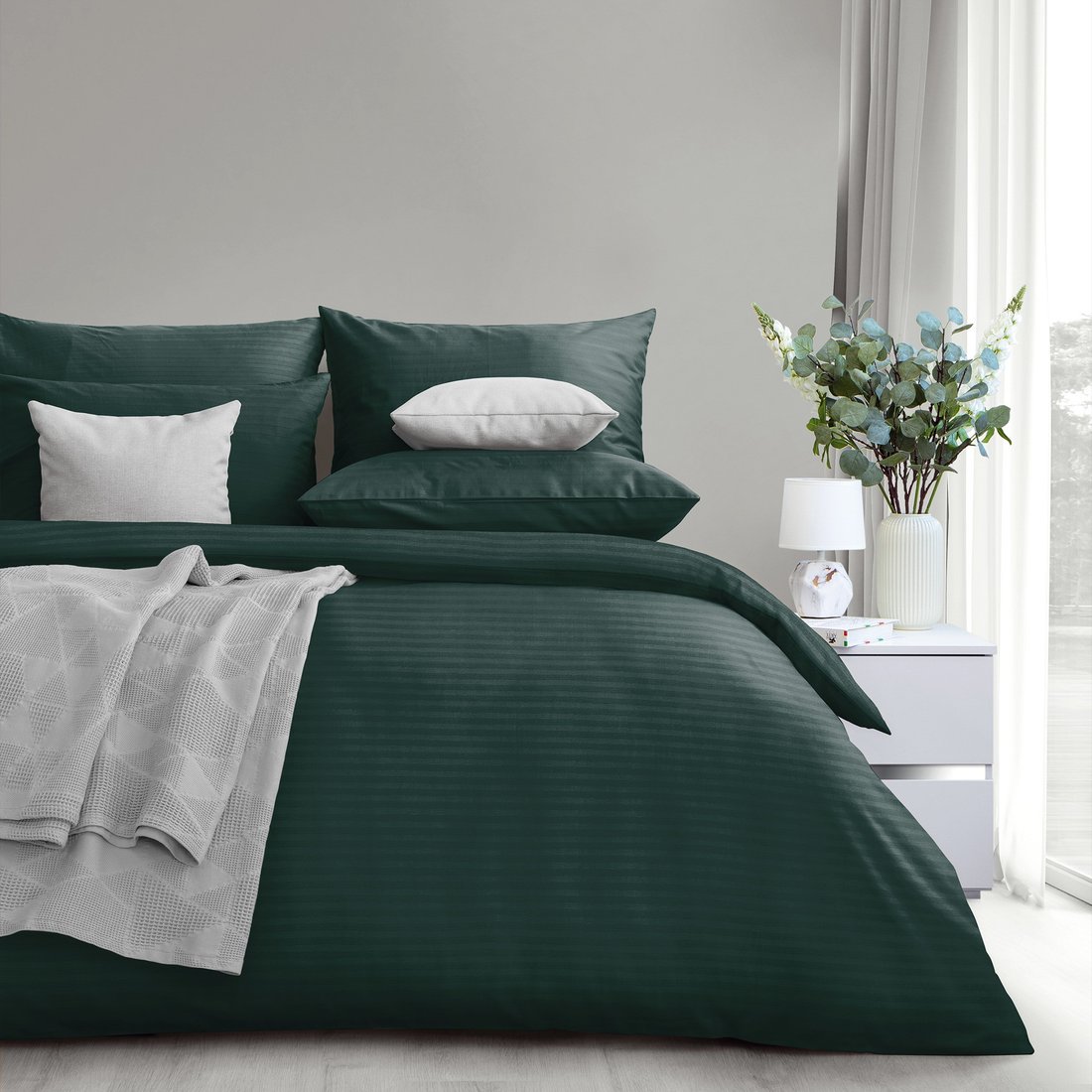 

Постельное белье Verossa Stripe Dark green 2сп VRT 2080 70274 ST13 23